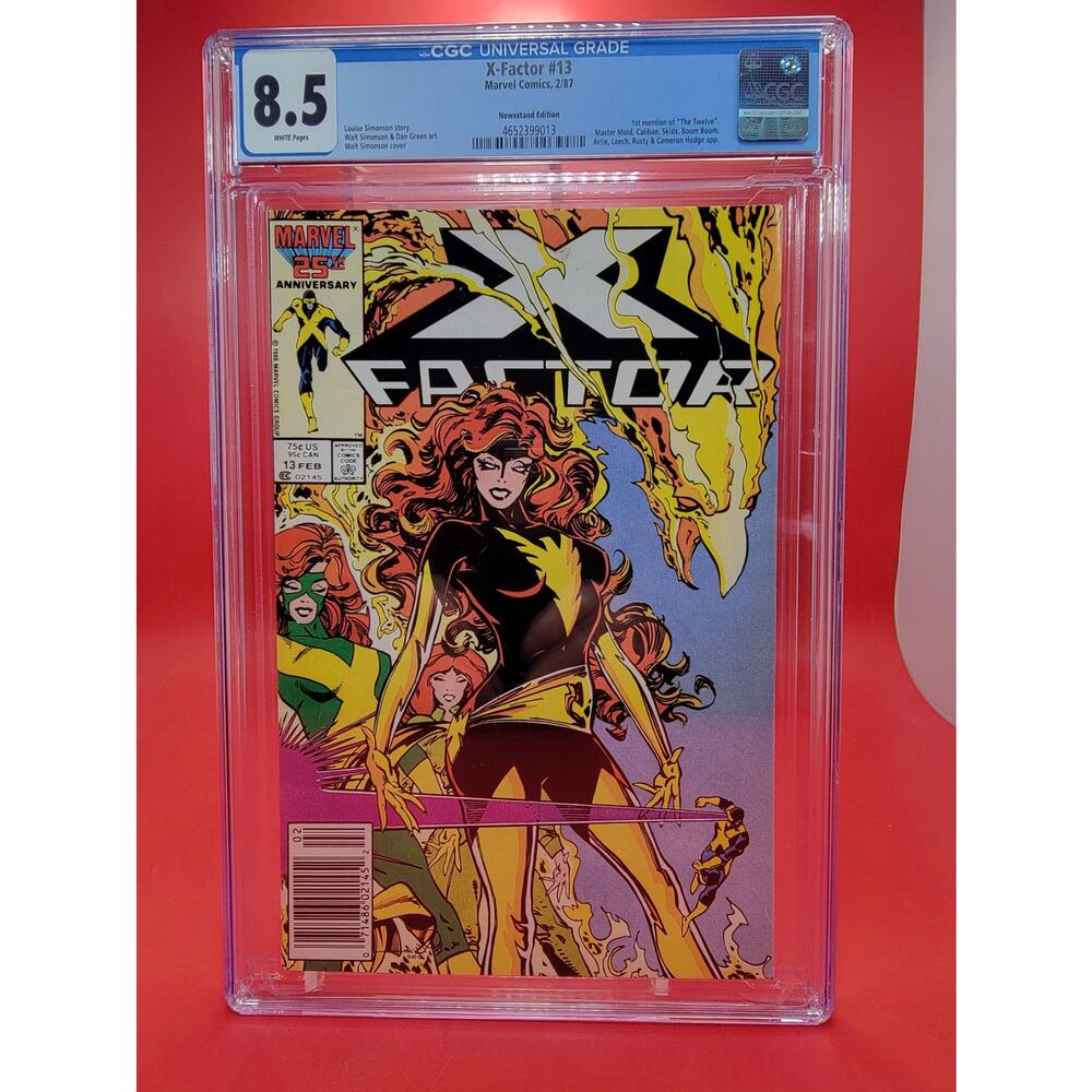 X-Factor #13 CGC 8.5 Newsstand Variant Marvel Girl Phoenix Simonson Cover 1987